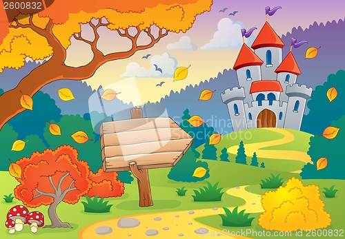 Image of Autumn theme with castle 1