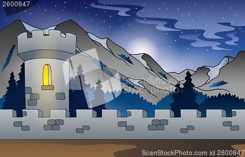 Image of Background castle in mountain 1