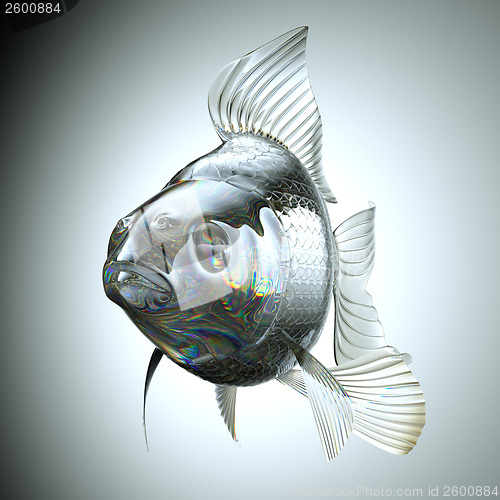 Image of Front view of Glass goldfish