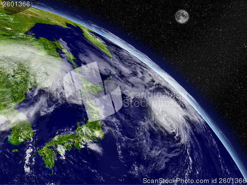 Image of Japanese islands from space