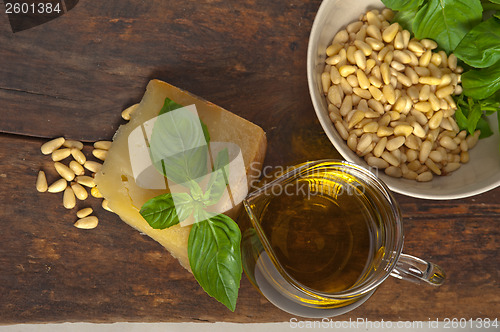 Image of Italian basil pesto ingredients