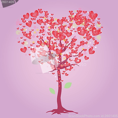 Image of pink heart tree