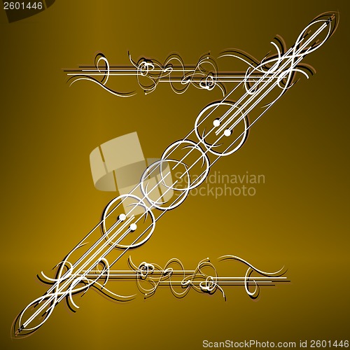 Image of Illustration the luxury gold pattern ornament borders of black background