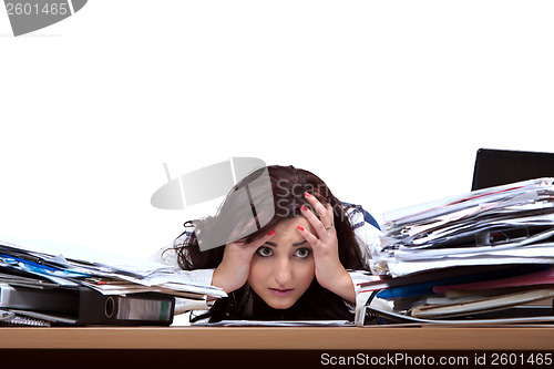 Image of Young female office worker