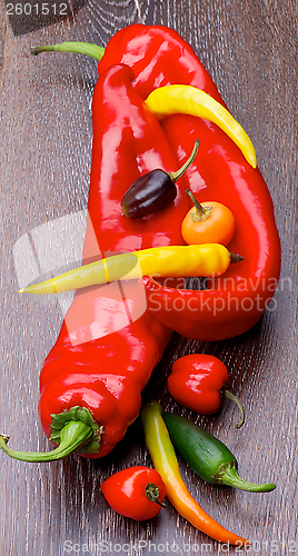 Image of Various Chili Peppers