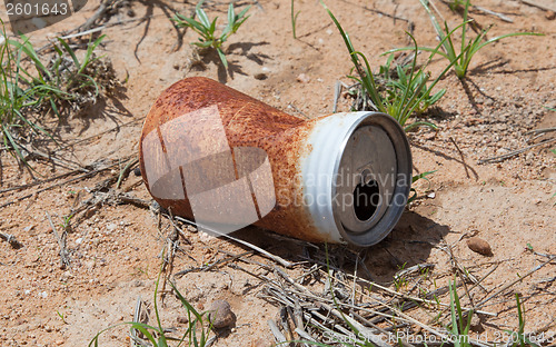 Image of Old rusty beverage can