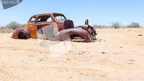 Image of Abandoned car in the Namib Desert