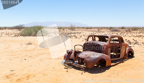 Image of Abandoned car in the Namib Desert