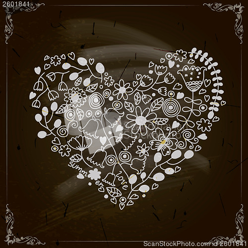 Image of Happy Valentine's Day Design. Blackboard