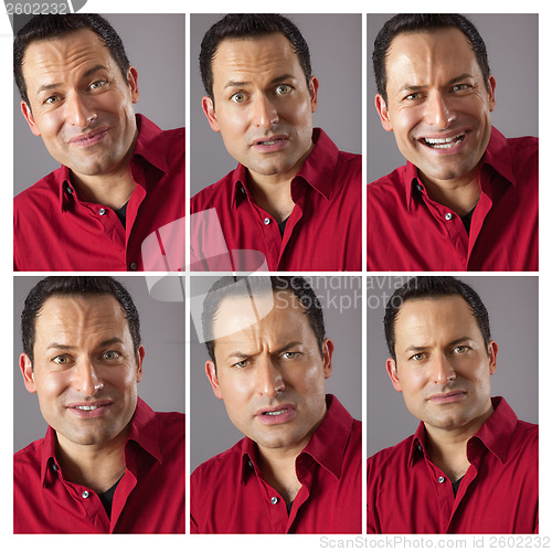 Image of Six Different Male Expression