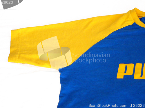 Image of Blue and Yellow T-shirt