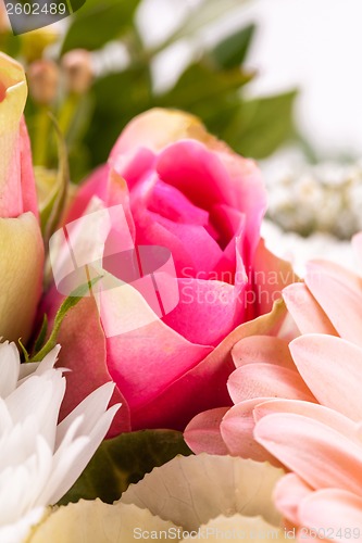 Image of Bouquet of fresh pink and white flowers