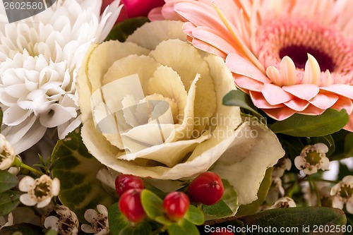 Image of Bouquet of fresh pink and white flowers