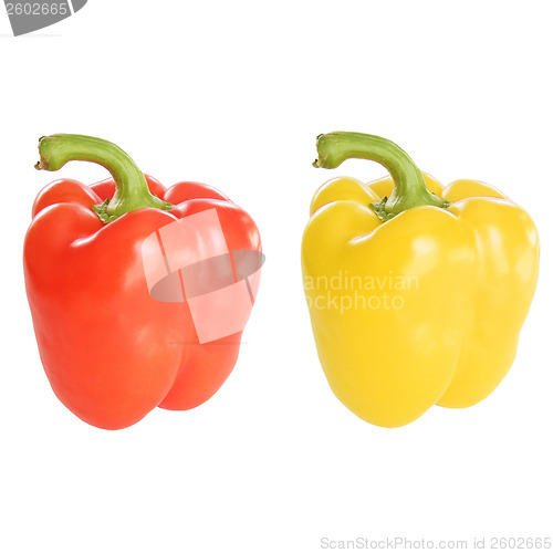 Image of Red and yellow pepper