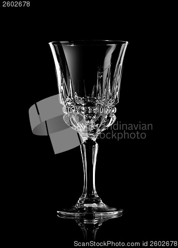 Image of Wine glass on black