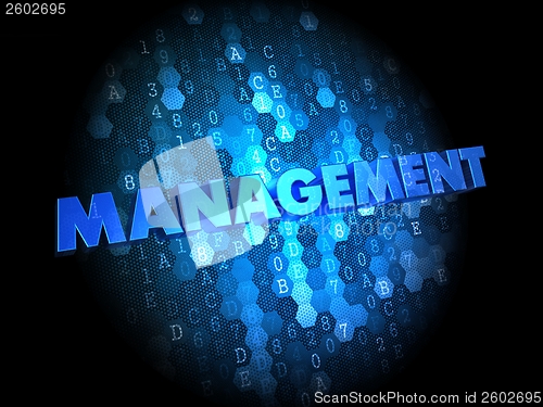Image of Management on Dark Digital Background.