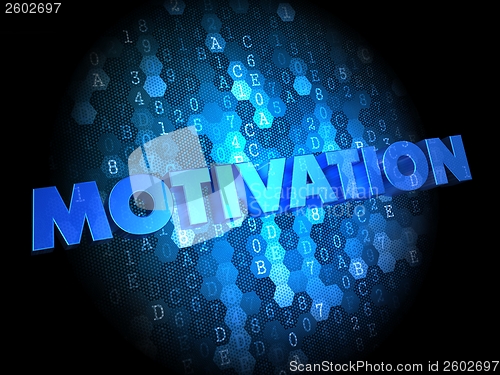 Image of Motivation on Dark Digital Background.
