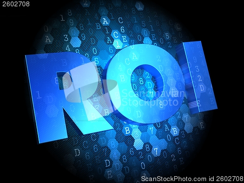 Image of ROI on Dark Digital Background.