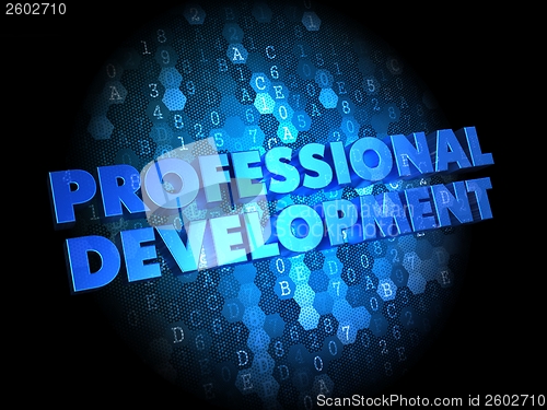 Image of Professional Development on Digital Background.