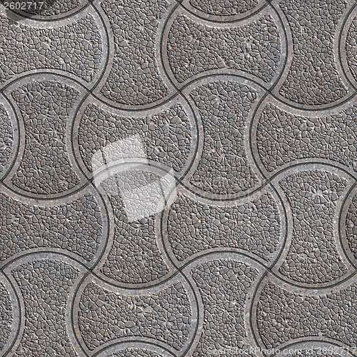 Image of Wavy Paving Slabs. Seamless Tileable Texture.