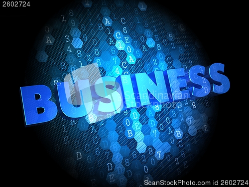 Image of Business on Dark Digital Background.