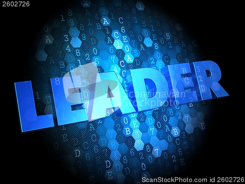 Image of Leader on Dark Digital Background.