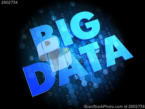 Image of Big Data on Digital Background.