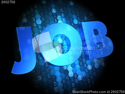 Image of Job on Dark Digital Background.