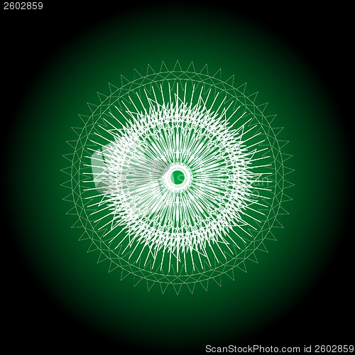 Image of Round Green Mandala