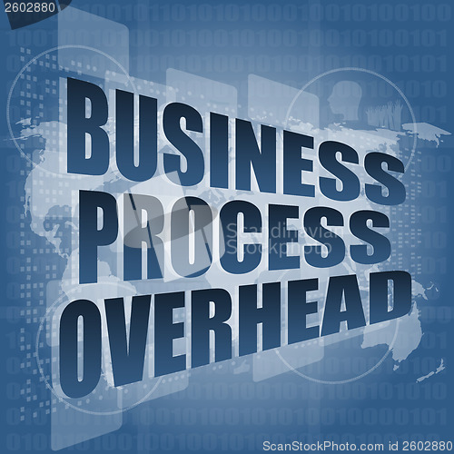 Image of business process overhead interface hi technology