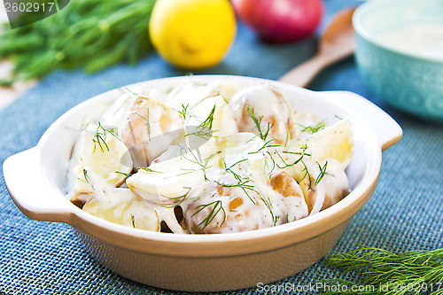 Image of Potato with sour cream dressing salad