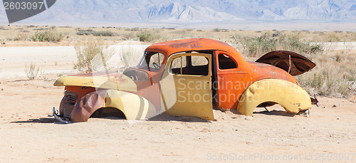 Image of Abandoned car in the Namib Desert