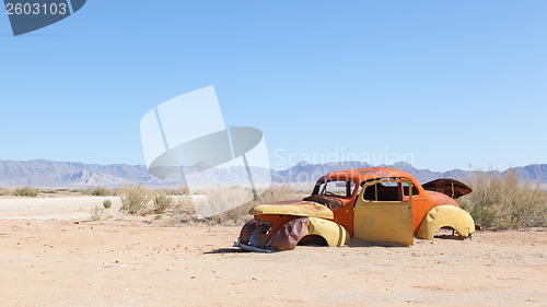 Image of Abandoned car in the Namib Desert