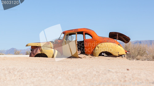 Image of Abandoned car in the Namib Desert