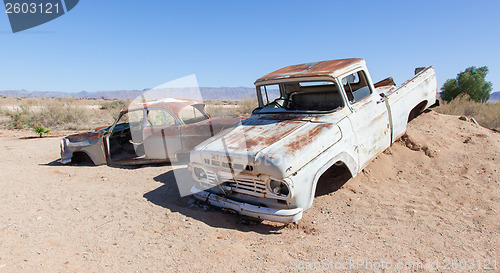 Image of Abandoned car in the Namib Desert