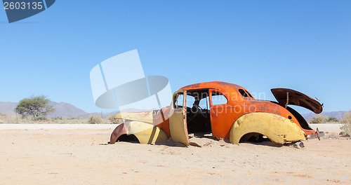 Image of Abandoned car in the Namib Desert