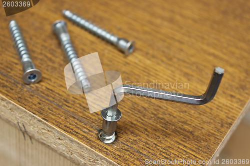 Image of Tightening the screws when assembling furniture tool