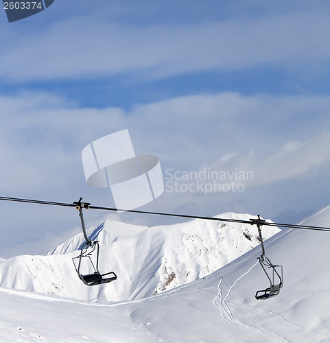 Image of Chair lift at ski resort