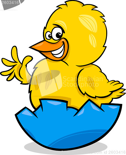 Image of easter chicken cartoon illustration