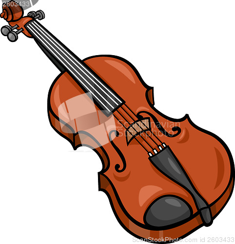 Image of violin cartoon illustration clip art
