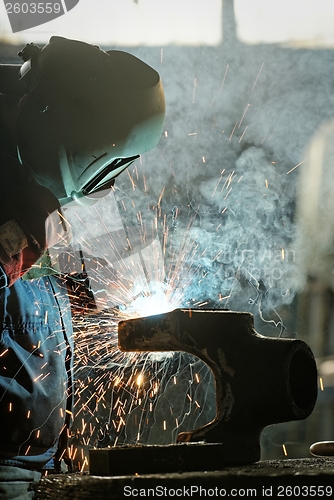 Image of Welder working in factory