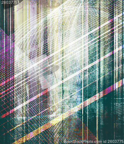 Image of stripes on abstract mixed media