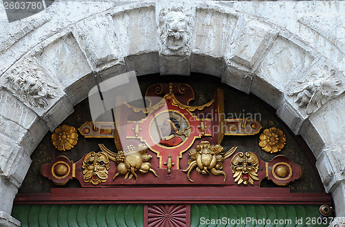 Image of St Maurice Image on the Door 