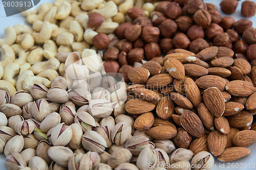 Image of Different nuts on the table