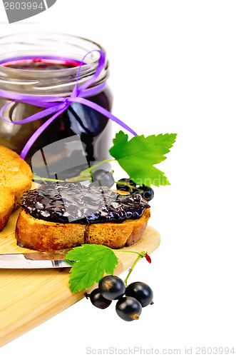 Image of Bread with jam from blackcurrant