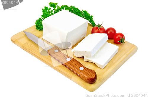 Image of Feta cheese with tomatoes and parsley