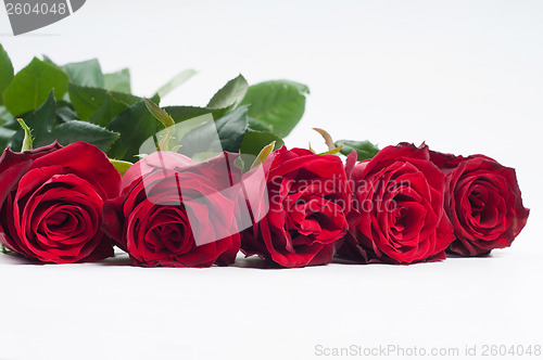 Image of Five red roses