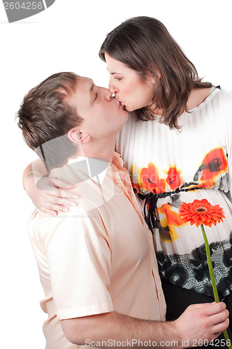 Image of Beautiful kissing couple