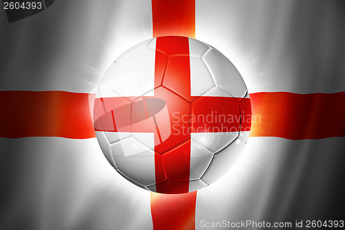 Image of Soccer football ball with England flag