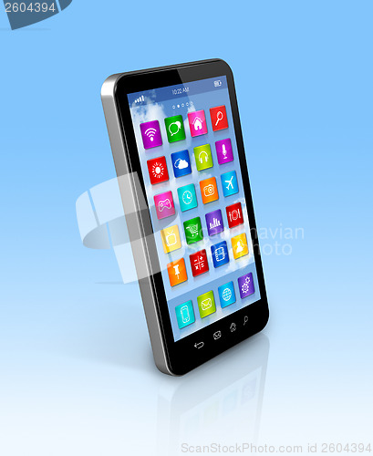 Image of Smartphone Touchscreen HD - apps icons interface